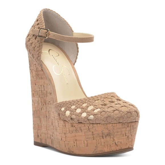 Jessica Simpson Marshela Ankle-Strap Platform Sandals, Natural Woven, 11M - Picture 1 of 4